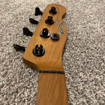 Warmoth Tele Bass Neck (Roasted Maple with Slim Taper) with Schaller BM Light Bass Tuners image 1