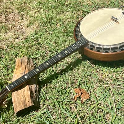 Vintage Ludwig Columbia 1930’s Tenor Banjo - Natural Walnut image 15
