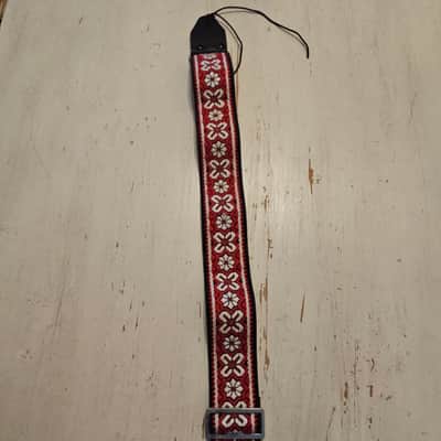 ACE Vintage Guitar Strap Red & White image 9