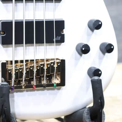 Spector NS Icon Bolt-On 5 White Aguilar Electronics Dual Soapbar Electric Bass image 5