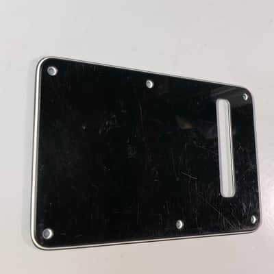 Fender Stratocaster 3-Ply Modern Style Back Plate Tremolo Cover Black image 3