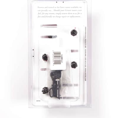 Grover 144BCL4 Mini Bass Tuners, Lefty/Treble side 4 Inline set, Black Chrome image 2
