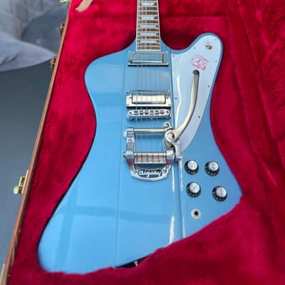 Gibson Firebird T 2017 - Pelham Blue + Vibramate Bigsby B5 + String Spoiler image 4