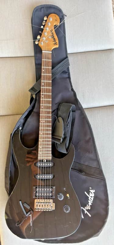 Washburn X Series Electric Guitar Black HSS w/ Fender Gig Bag New Strings, Capo,Strap image 1