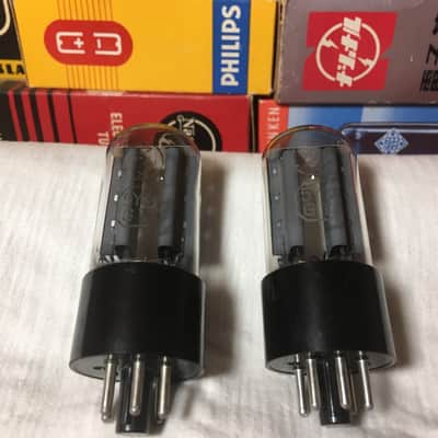 2 NOS Matched Toshiba 5Y3 Rectifier AudioTubes Vintage Smoke Glass ~ 2 Pairs Available ~ Direct Japan import Carefully Curated Grail Tone image 5