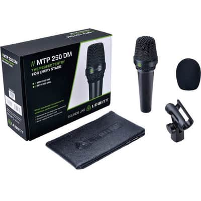Lewitt MTP-250-DM Handheld Dynamic Microphone with Round Base Microphones Stand and XLR Cable image 4