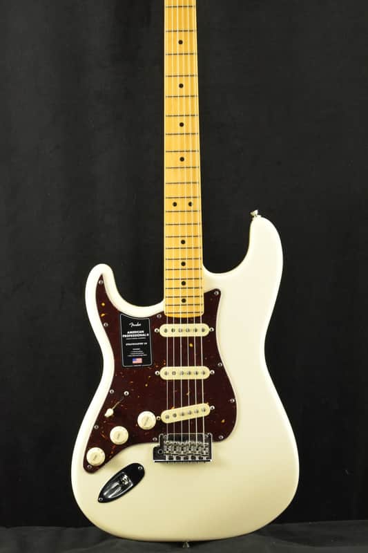 Fender American Professional II Stratocaster Left-Hand Olympic White Maple Fingerboard image 1