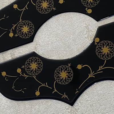 2 Pcs Acoustic Guitar Pickguard Self Adhesive Sheet For Gibson J200 SJ200 ,Crystal Black image 2