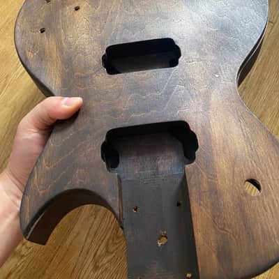 Unfinished Carbonized LP-Style Guitar，Alder Body + Mahogany Neck with Rosewood Fingerboard image 6
