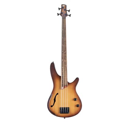 Ibanez Bass Workshop SRH500F-NNF Aerium Fretless Natural Browned Burst Flat - 4-String Electric Bass image 2