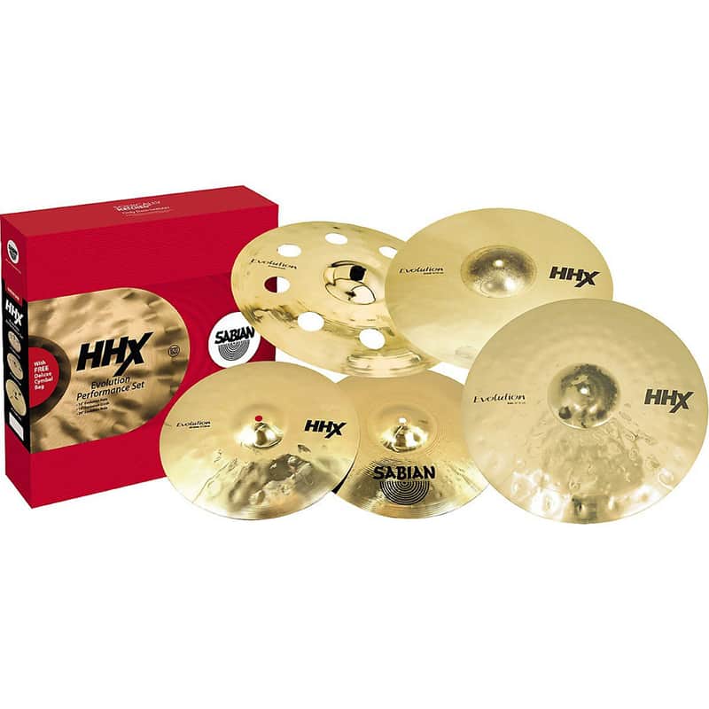 Sabian 15005XEBP HHX Evolution 14" / 16" / 20" Cymbal Pack w/ 18" O-Zone Crash image 1