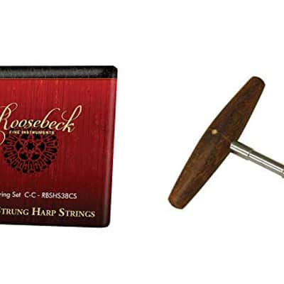 Celtic Cross Strung Harp Package Includes: 38 Strings Pro Quality Solid Rosewood Irish Celtic Cross image 7