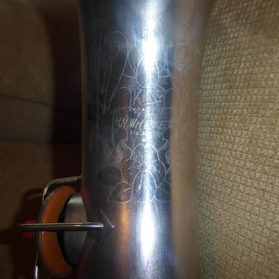 King TENOR SAXOPHONE 1924 - SILVER SATIN image 14