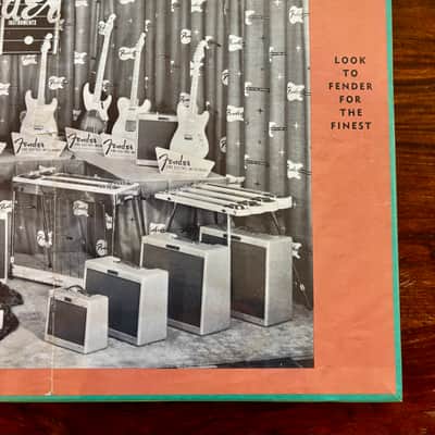 ORIGINAL 1957 FENDER GUITARS & AMPLIFIERS CATALOG CENTERFOLD! image 3