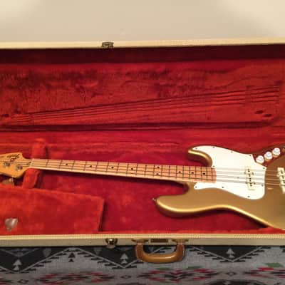 Fender Jazz Bass SPECIAL Shorline Gold Smith Era RARE Bound Maple Neck OHSC 1982 image 10