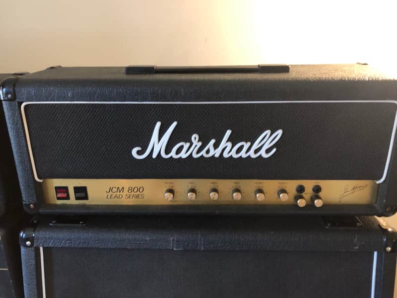 Marshall Modded Hopkins Jose High Gain JCM 800 1987 Black/Gold image 1
