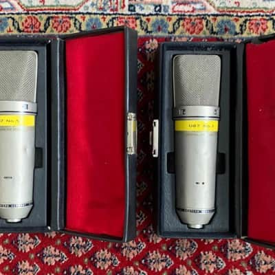 Consecutive pair of vintage Neumann U87 ex Britannia Row Studios (Pink Floyd) image 2
