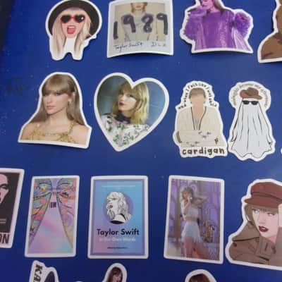 Huge Lot #1 of 51 Gloss mini Taylor Swift die cut Decals / Stickers scrap book computer, phone, guitar case candy etc image 2
