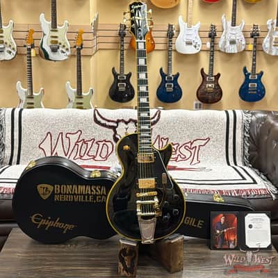 Epiphone Joe Bonamassa 1959 Les Paul Custom with Bigsby Antique Ebony 9.95 lbs image 4