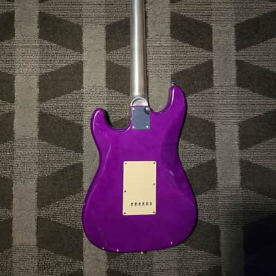 **UPGRADED** Squier Stratocaster 2000s w/ Hoxey Aluminum neck - Purple image 4