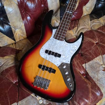 ESP Jazz Bass J-Four Sunburst Ex-Artist Studio Pro Bass Guitar MIJ Japan image 7