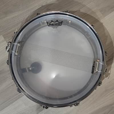 Sonor D-420 Phonic 14x4" 10-Lug Ferro-Manganese Steel Piccolo Snare Drum 1982 - 1994 - Chrome-Plated image 11