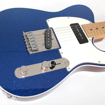 Reverend Pete Anderson Eastsider T P90 Wildwood Music Exclusive • Blue Sparkle • SKB HC image 3