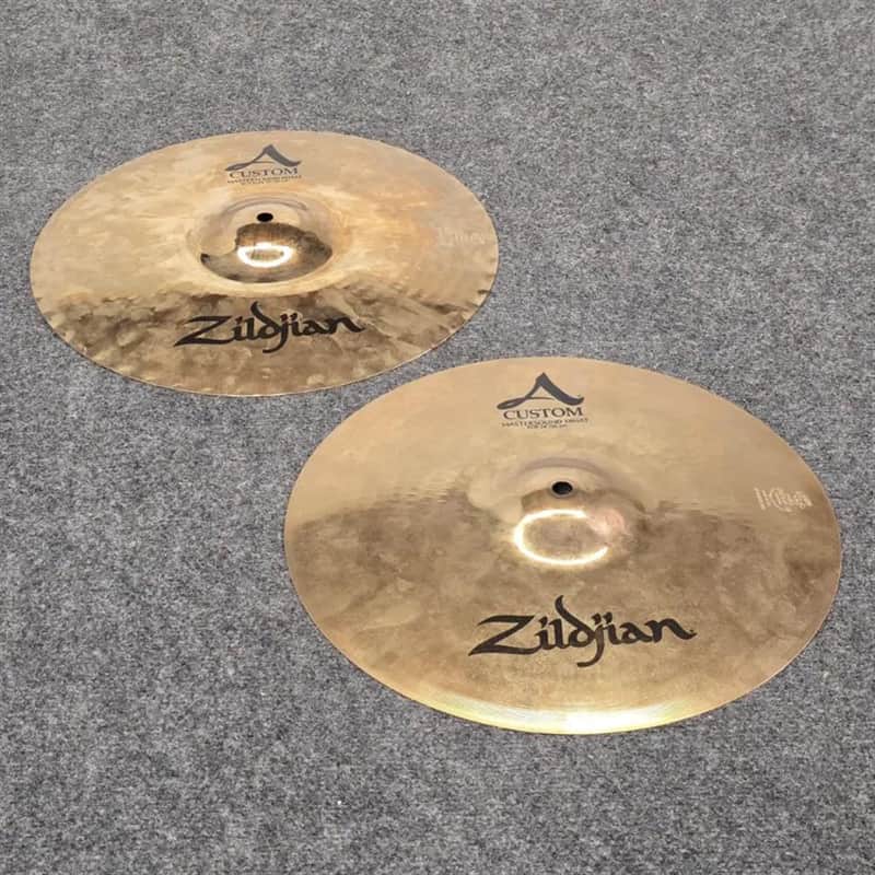 Used Zildjian A Custom Mastersound Hi Hat Cymbals 14" - Good image 1