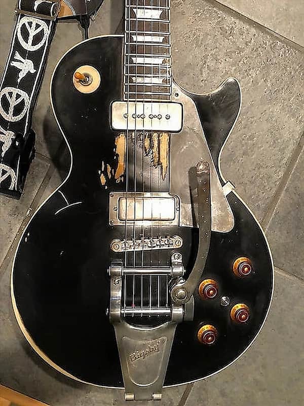 NEIL YOUNG "OLD BLACK" Gibson Les Paul Goldtop Standard 2017 Aged Black Over Color image 1