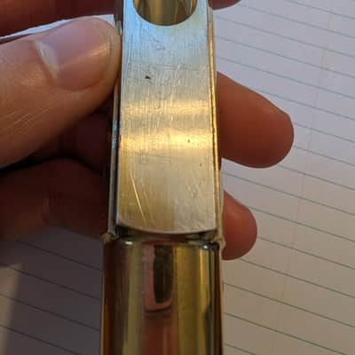 Vintage Lawton 6*B Gold Plated Alto Saxophone Mouthpiece – Original Cap & Ligature image 5