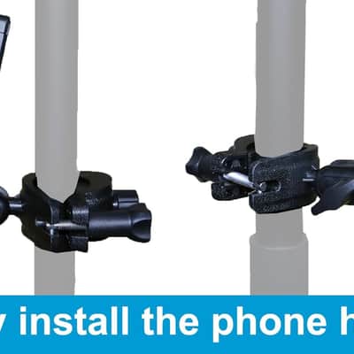 Phone Holder for Mic Stand Clamp for Music Microphone Stand Smartphone Mount Multi Angle 360° Swivel image 2