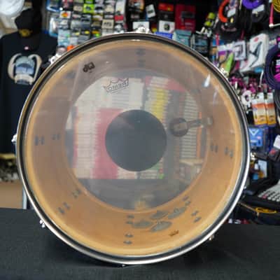 1970s Vintage Slingerland USA 14" Maple Tom w/ Rings - Jet Black Wrap | 10x14" image 13