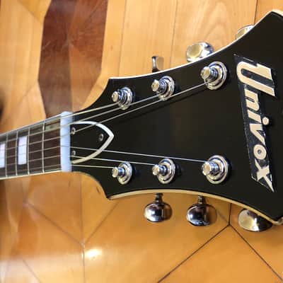 1960s Univox 335 Semi-Hollow Body Vintage 3 Tone Burst Electric Guitar MIJ Padded Case image 9