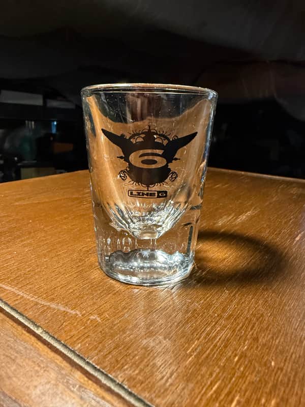Line 6 Promotional Swag Shot Glass – Heavy Base Logo Glassware image 1