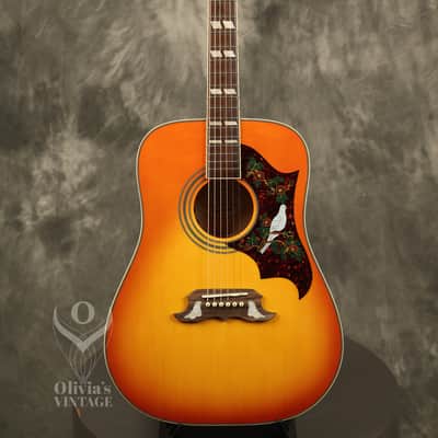 2013 Epiphone Dove Pro/Studio Dreadnought Flattop Acoustic Violin Burst image 2