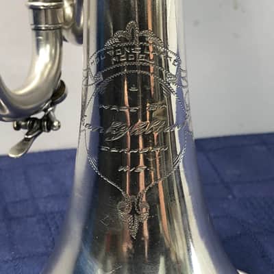 Vintage 1921 Frank Holton Clarke H-C Model Silver Bb Cornet with Original Case image 13