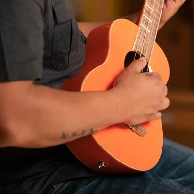 ORTEGA RUGA-ORG Gaucho Serie Tenor Ukulele 4 String - Orange + Bag image 4