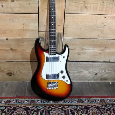 DIA Matsumoko Long Scale Bass Guitar 1970s Sunburst image 1