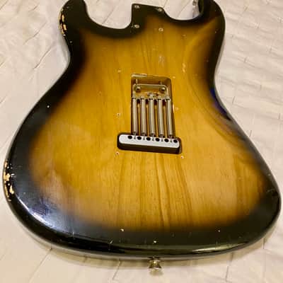 MJT USA Stratocaster Relic Body Ash Nitro Two Tone image 5