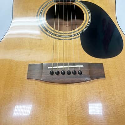 Jasmine S45 SK Natural/Gloss Acoustic Dreadnought W/Hard Case 2000s - Clear Gloss image 2