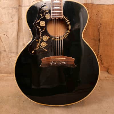 Gibson J-200 Lefty  1975 Black image 2