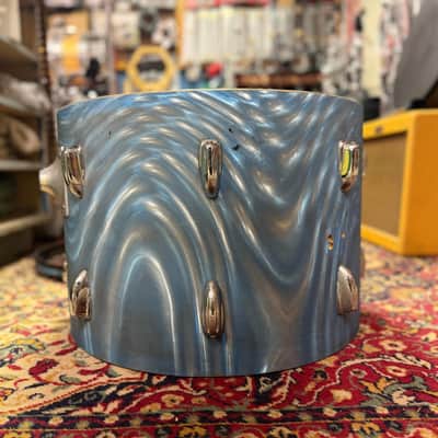 1960s Slingerland 14x20 Bass Drum Shell in Blue Satin Flame image 7