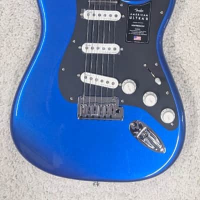 Mint Fender American Ultra II Stratocaster Guitar Ebony Fretboard, Noble Blue w/Case image 1