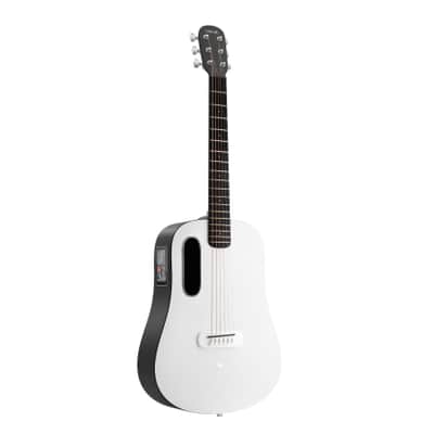 Refurbished LAVA ME play Smart Guitars HILAVA 2.0 System Acoustic Electric Guitar,Right Handed 6 Steels String Acustica Guitarra For Adults & Teens & Beginner (36', LITE BAG,Nightfall & Frost White) image 1