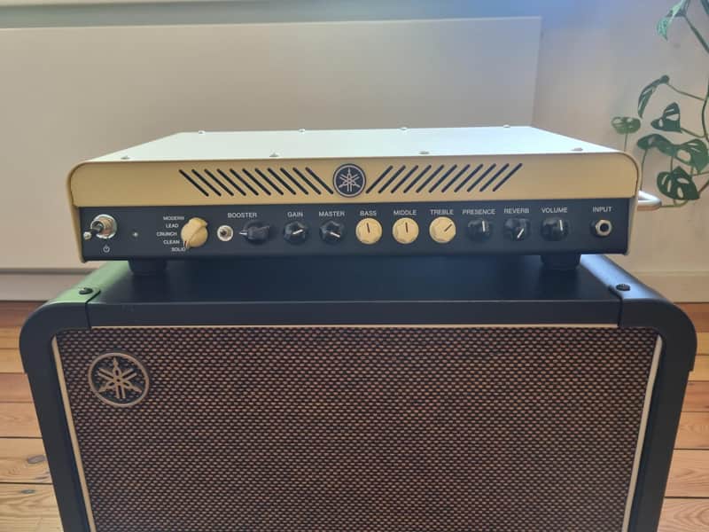 Yamaha THR100H 100-Watt Digital Modeling Guitar Amp Head / THRC112 Cabinet 2015-2020 - Tan / Black Control Panel image 1