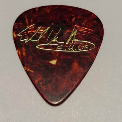 Eddie Van Halen EVH Tortoise Guitar Pick – “E.V.H. – F.U.C.K.” Gold Foil (Early 1990s) image 3