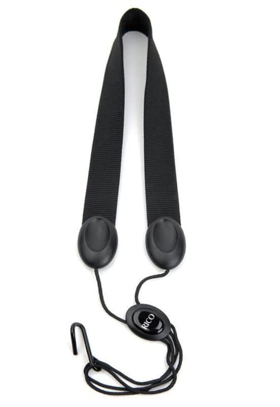 Rico Saxophone Strap, Soprano/Alto, Black Nylon image 1