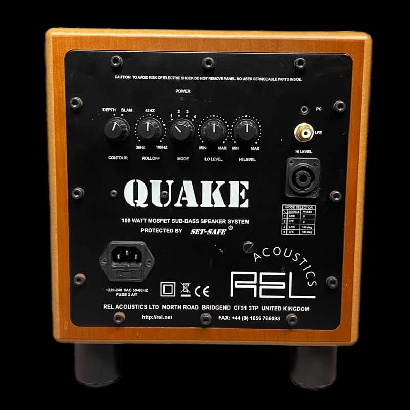 Rel Quake 100 Watt Mosfet Subwoofer in Cherry Wood Bild 1