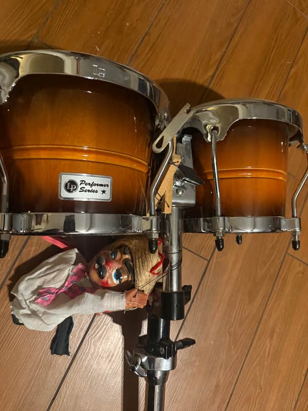 Latin Percussion LPP601-DWC Performer Series Bongos with Chrome Hardware 2010s - Dark Wood image 1