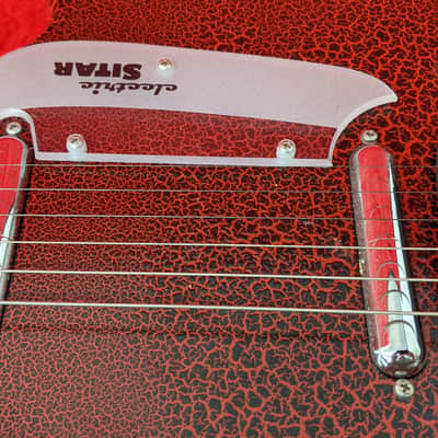 Jerry Jones  Master Electric Sitar Red Crackle w/OHSC / Super Clean / Free Shipping image 8